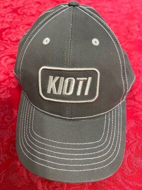 Kioti Gray Adjustable Hat Embroidered Logo Cap Farm Equipment Workwear